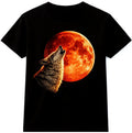 Howling Wolf T Shirt Full Moon Graphic Tee Wildlife Night Forest Animal Shirt