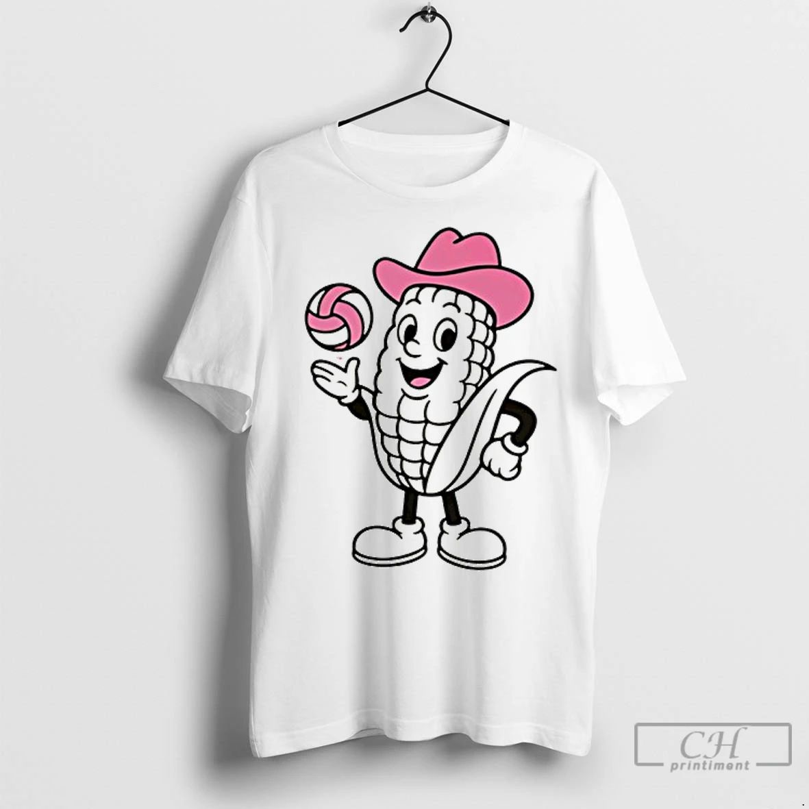 Classic Nebraska Huskers Pink Volleyball Mascot