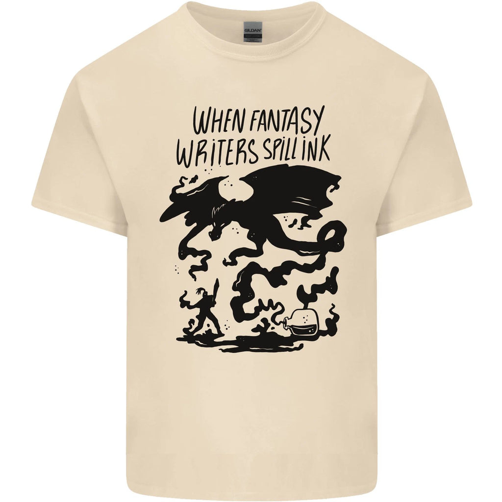 Fantasy Writer Author Novelist Dragons Mens Light Cotton T-Shirt