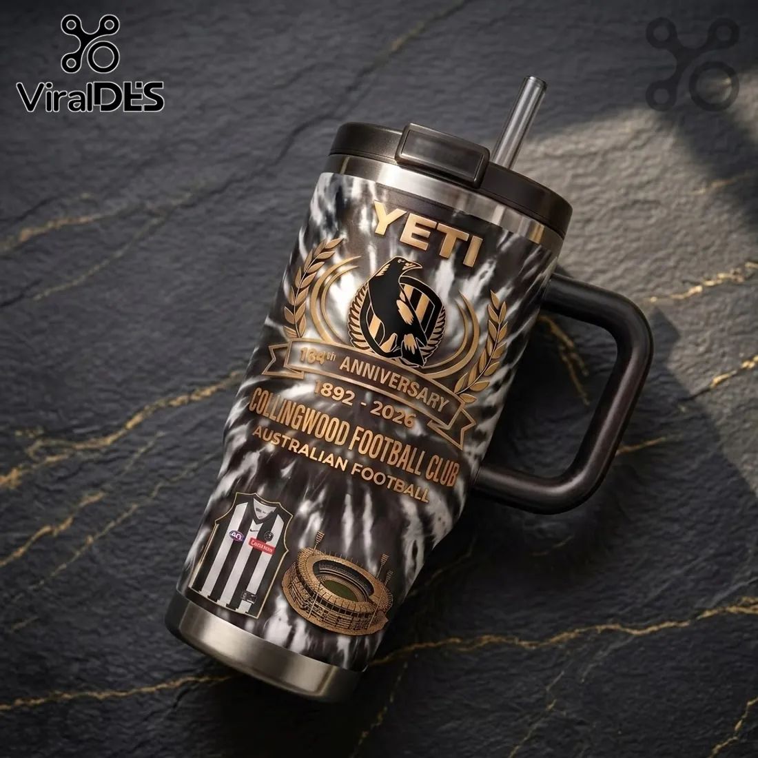 Collingwood Football Club 134th Anniversary YETI Tumbler