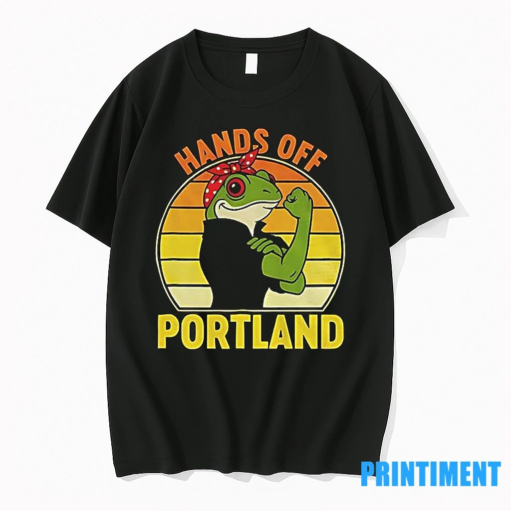 Hands Off Portland Frog Rosie The Riveter Vintage Tshirts Sweater