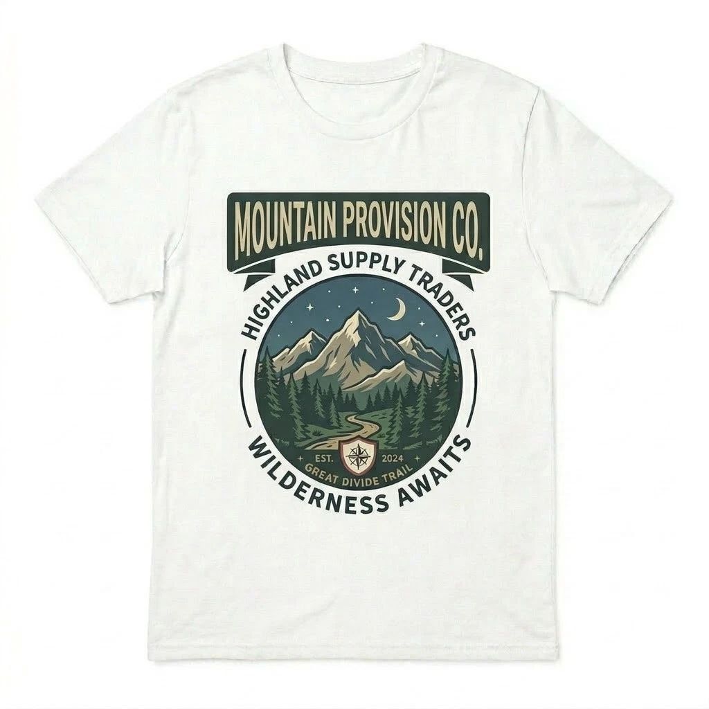Mountain Provision Co T-Shirt Vintage Hiking Great Divide Trail Wilderness Tee