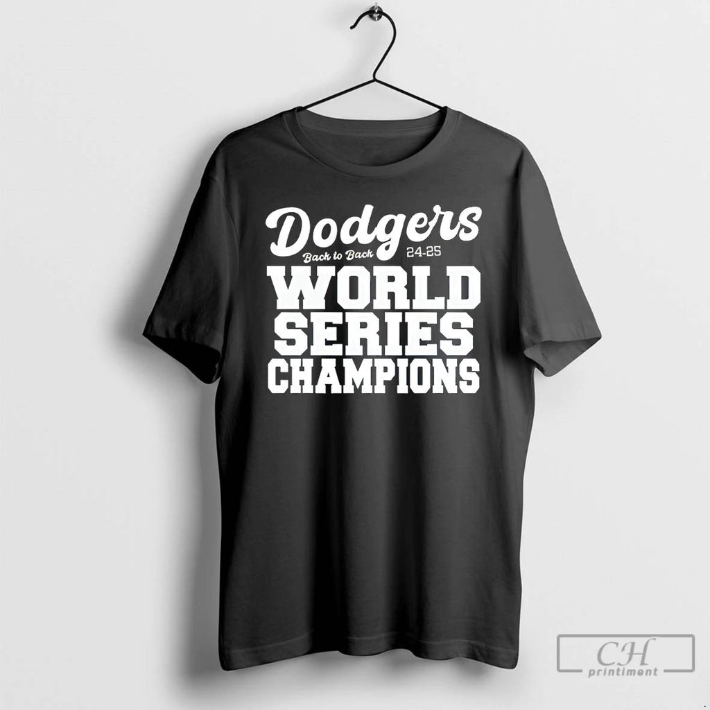 Premium Dodgers Back 2 Back World Series Champions Los Angeles Dodgers Mlb 24 25
