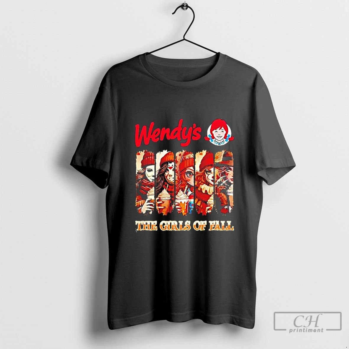 Classic Wendys The Girls Of Fall Halloween Blackshirt T Shirts