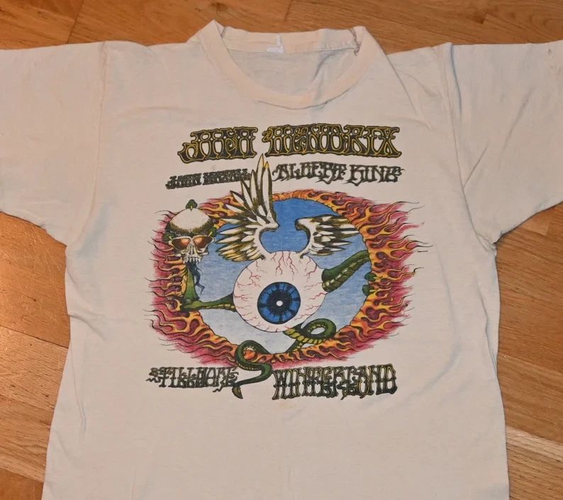 1973 JIMI HENDRIX  T-shirt Concert Tour UR181 R1FREE SHIPPING