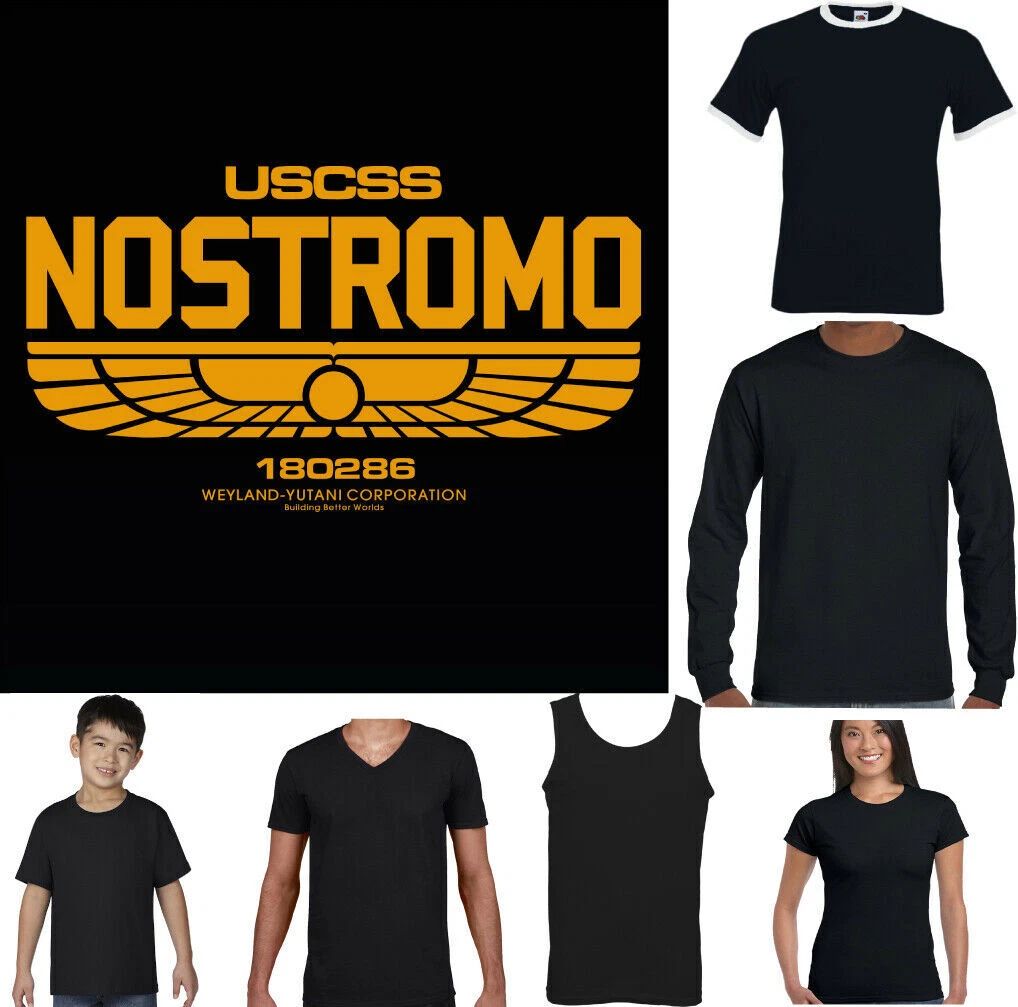 NOSTROMO T-SHIRT Mens Alien Film Movie USCSS Weyland-Yutani 180286