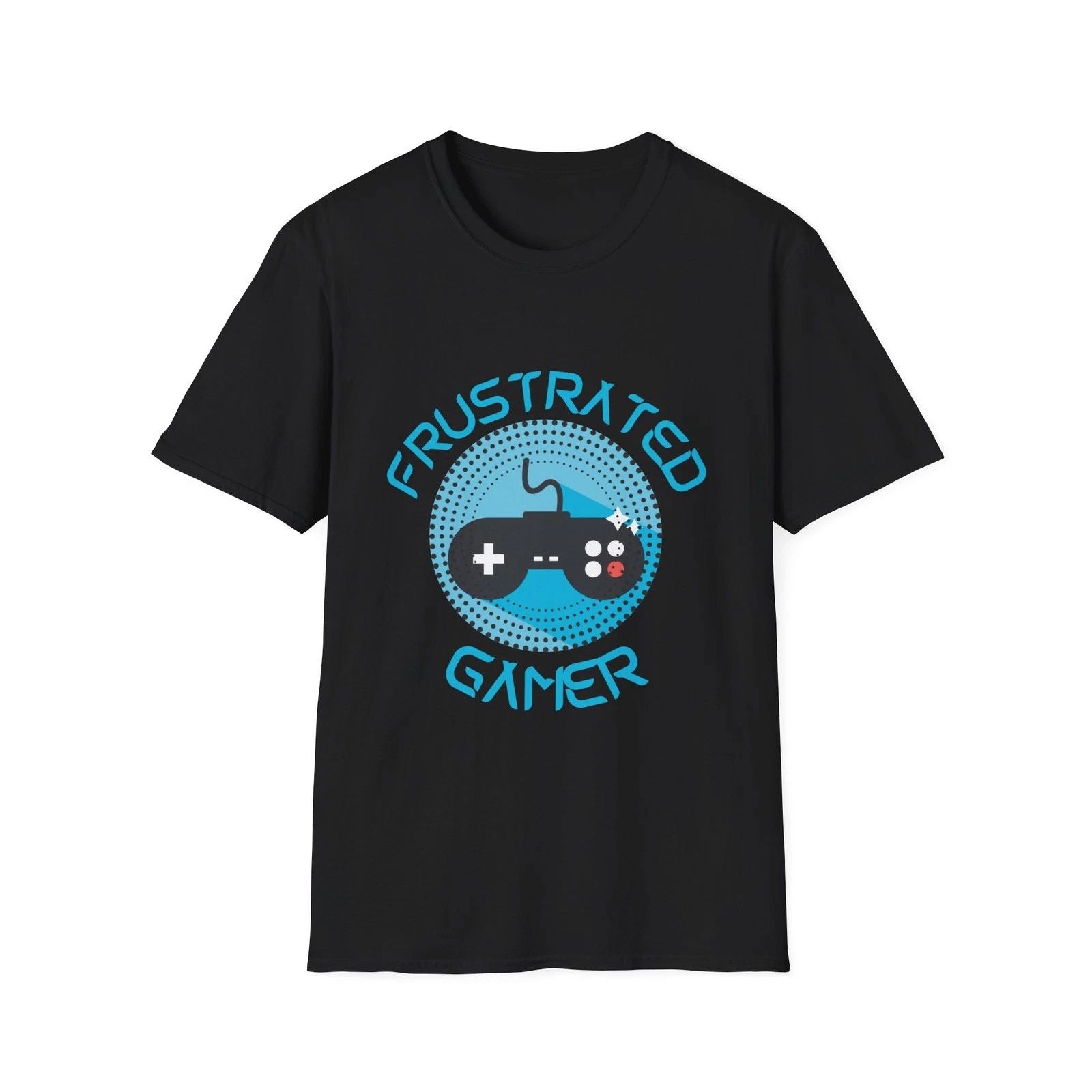 Frustrated Gamer Unisex Softstyle T-Shirt, play, station, gaming, video games