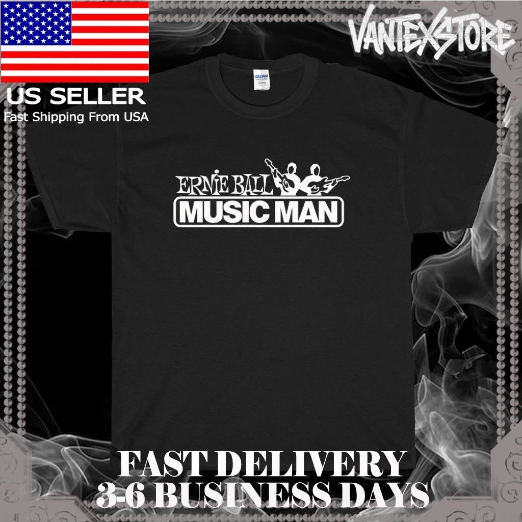 NEW SHIRT ERNIE BALL MUSIC MAN GUITAR LOGO MEN'S T-SHIRT FUNNY USA SIZE S-5XL