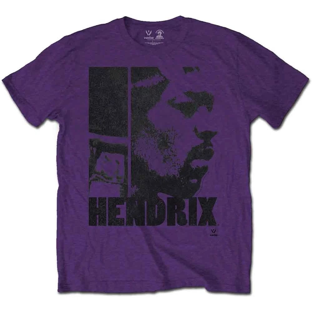 Jimi Hendrix T Shirt Let Me Die Band Logo new Official Mens Purple