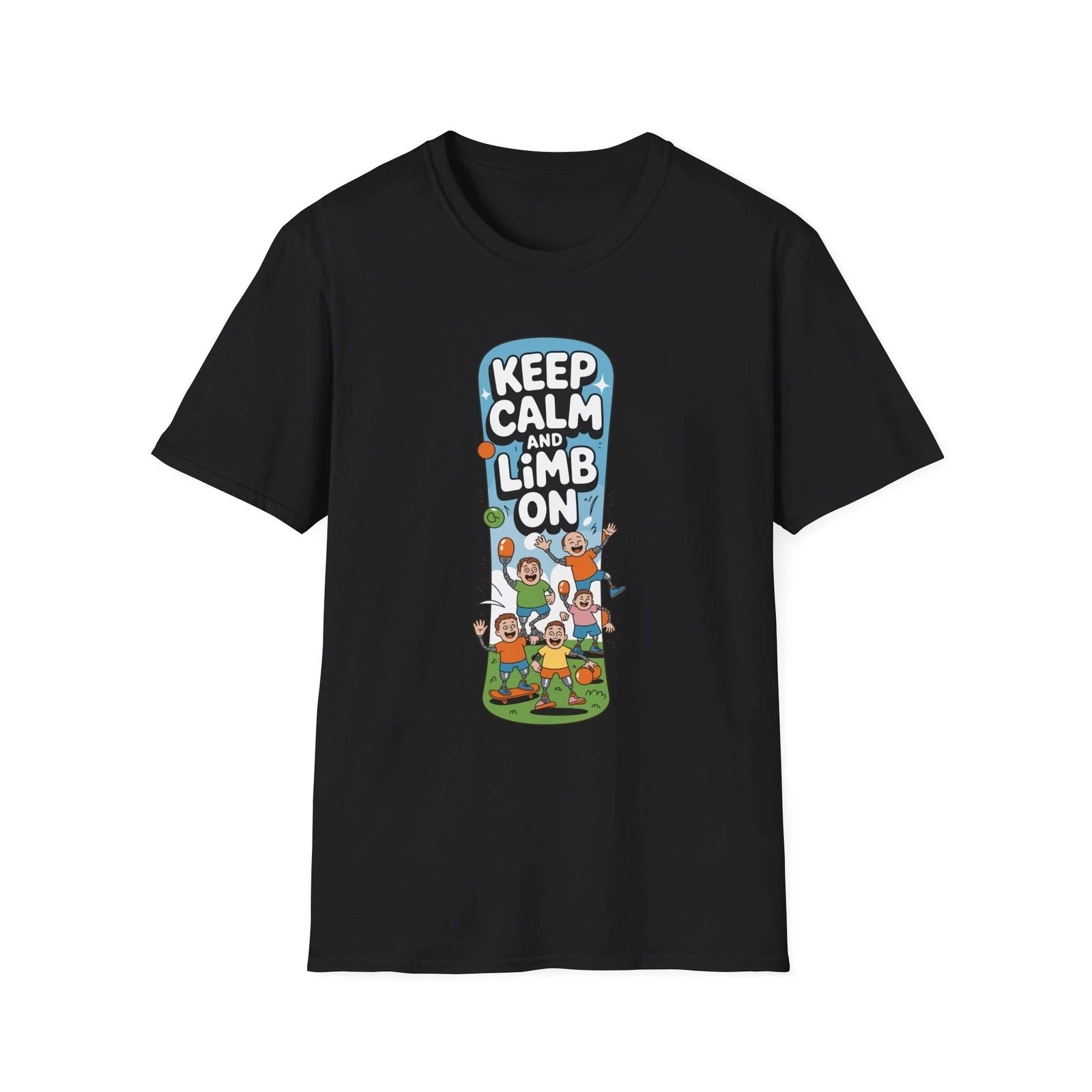 Keep Calm Limb On Amputee T-Shirt | Motivational Prosthetic Pride Tee