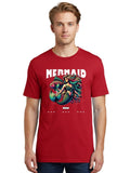 Mermaid Mens Graphic Tee,100% Cotton,Casual Summer Wear