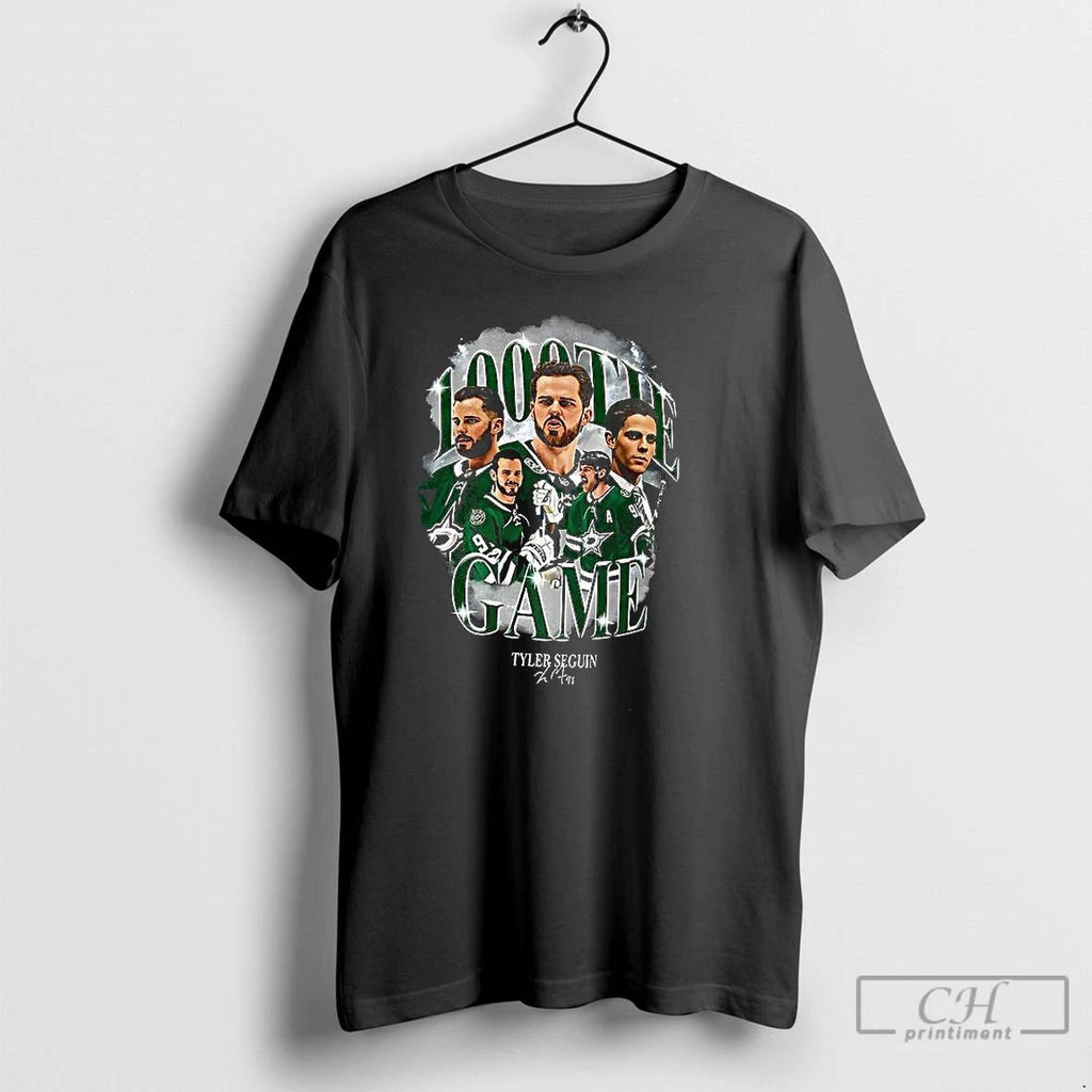 Classic 1000th Game Tyler Seguin Dallas Starts Signature T Shirts