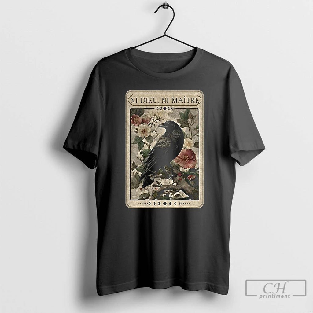 Classic Crow F Caw F Ni Dieu Ni Maitre Card T Shirts
