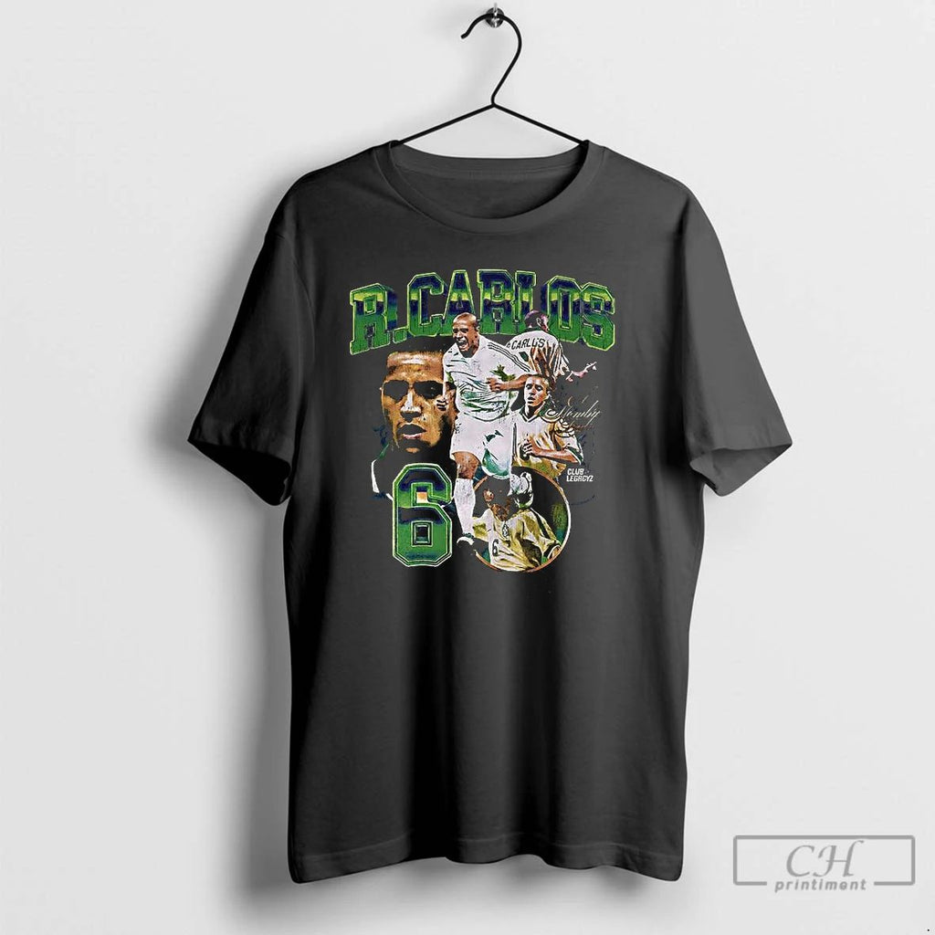 Classic Roberto Carlos Number 6 Graphic Vintage T Shirts