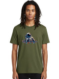 Astronaut-Emerging Mens Graphic Tee, 100% Cotton, Casual Summer Wear
