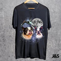 Three Boston Terrier Moon Shirt, Boston Terrier Galaxy Tee, Space Dog Lovers Top