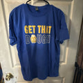 Gildan Softstyle Blue Auntie Anne's Rewards Get That Dough Graphic T-Shirt L