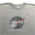 NASA Worm Logo T Shirt Mens XL Gray Space Graphic Rocket Science