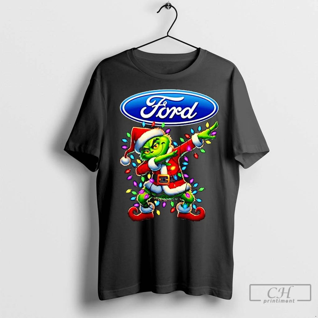 Classic Ford Motor X Grinch Dabbing Merry Christmas Ornaments