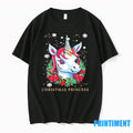 Princess Unicorn Holiday Wreath Christmas Tshirts Sweater