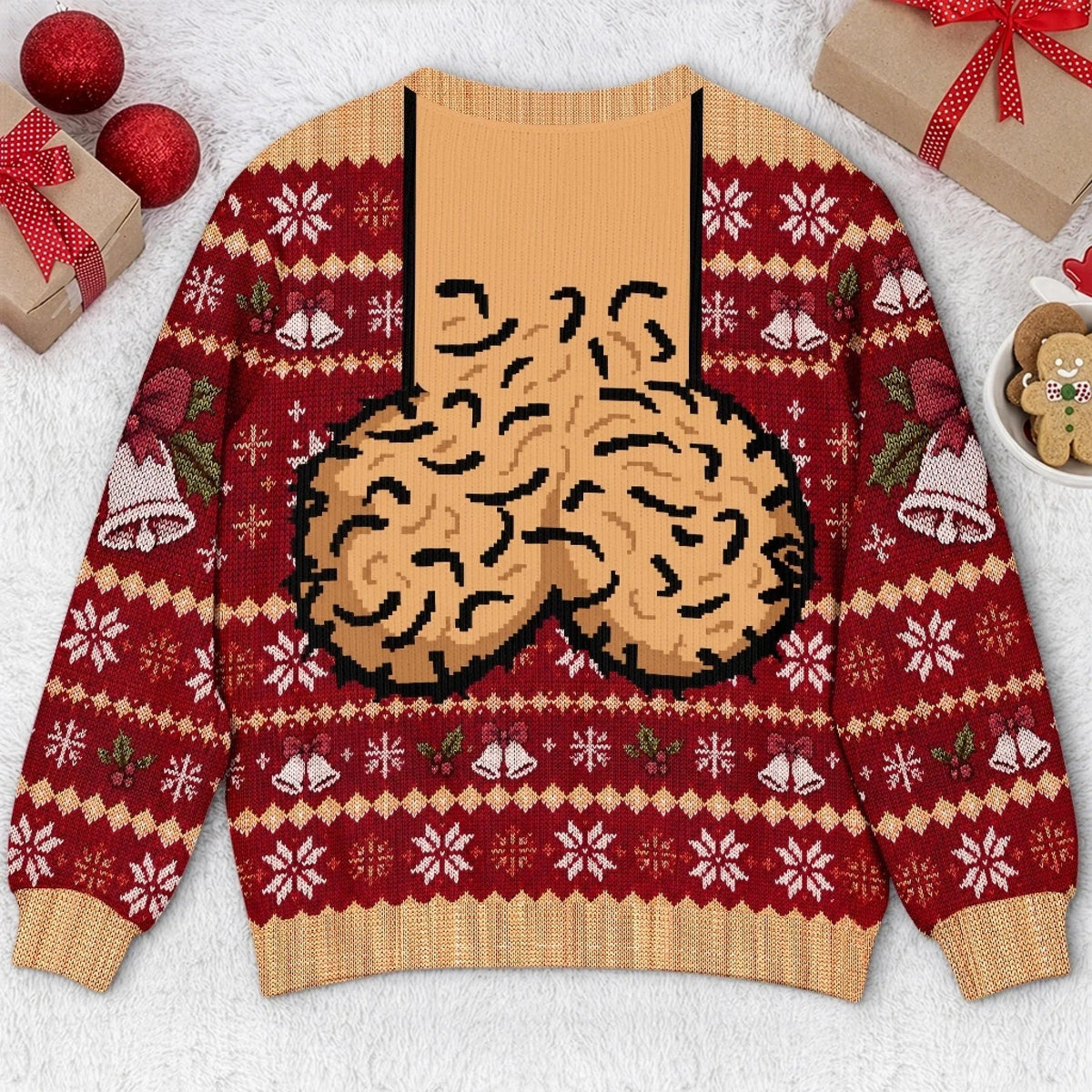 Custom Funny Ugly Sweatshirt - Personalized Christmas Birthday Gifts For Men - Jingle Balls All The Way Today