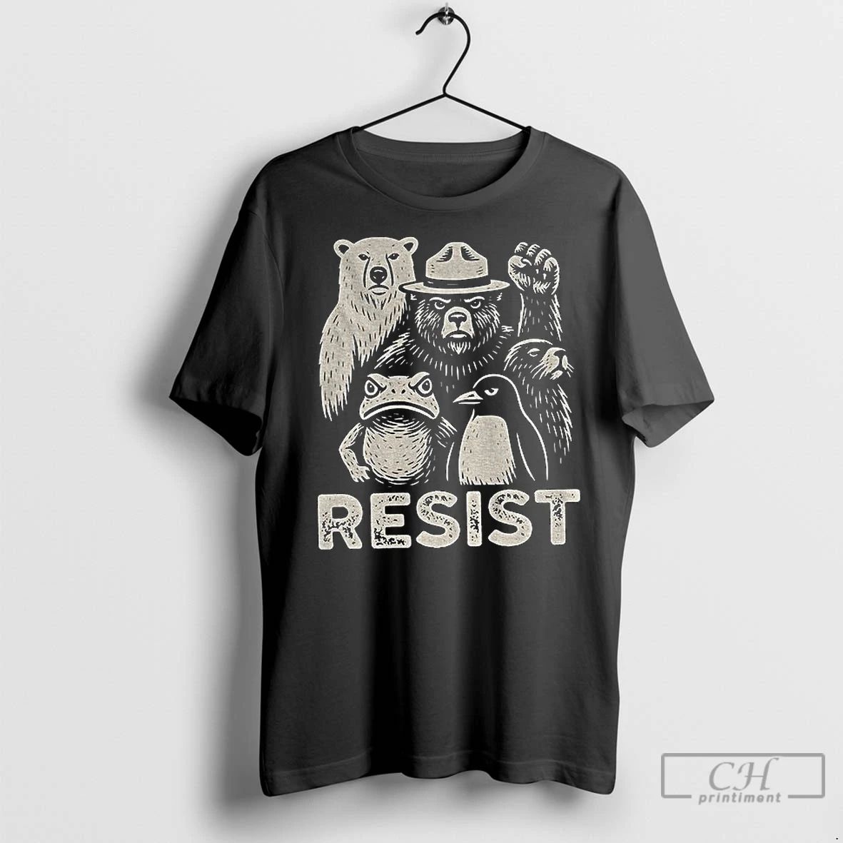 Classic Polar Bear Ranger Beaver Frog Penguin Resist Animals Protest Anti Trump