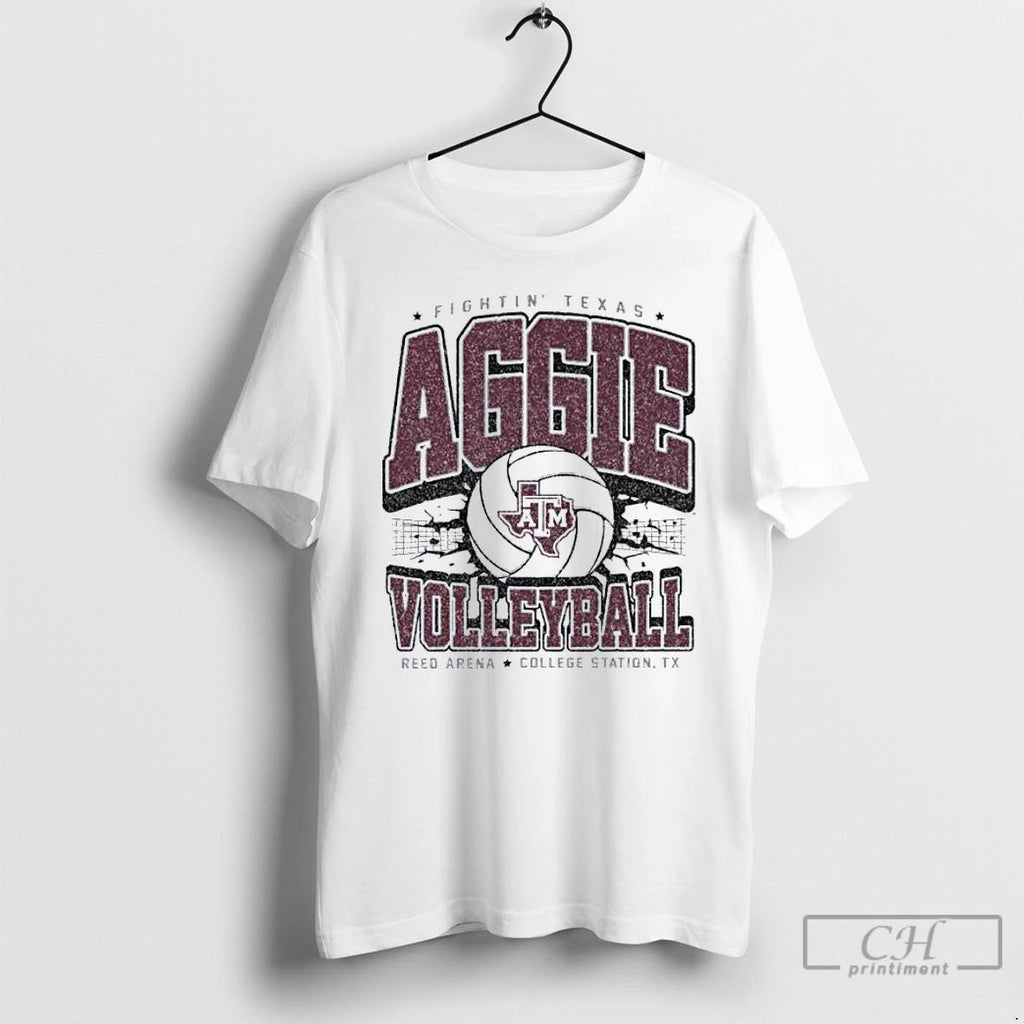 Premium Texas Am Aggie Volleyball Boxy T Shirts