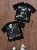 Statue of Liberty Polyester Graphic T Shirt Black White Streetwear Tee XS-6XL