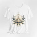 Lotus Flower Graphic Tee, Boho T-Shirt, Unisex Casual Wear, Gift for Yoga Lovers