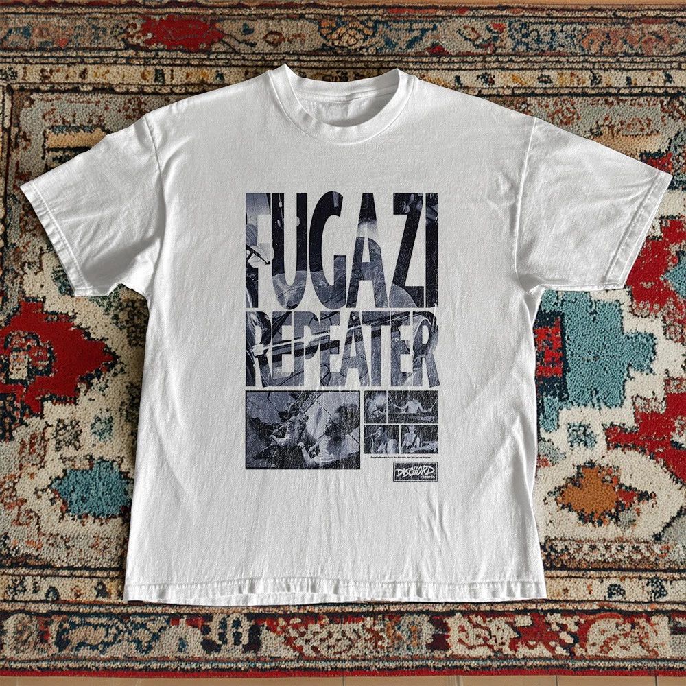 Fugazi Repeater Album Art Band T-shirt White Heavy Cotton T-Shirt