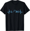 Surfer Summer Waves Heartbeat Surfing Novelty T-Shirt