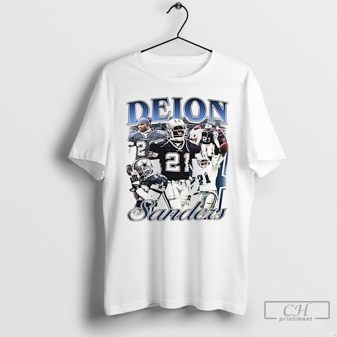 Premium Deion Sanders Picture Collage Dallas Cowboys T Shirts