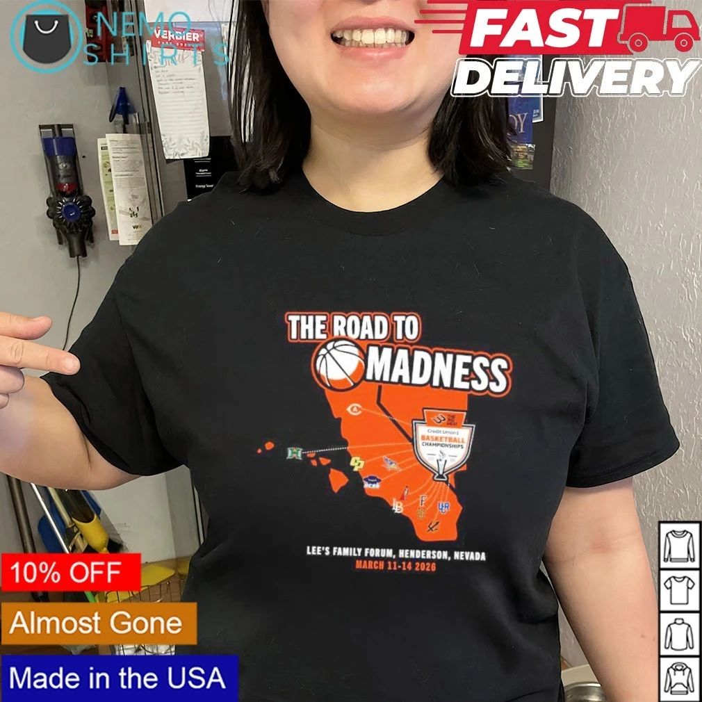 The Road to Madness 2026 Big West Basketball Championships Henderson shirt