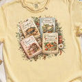 Comfort Colors Checkered Flower Tee Retro Boho Floral Graphic Shirt Women