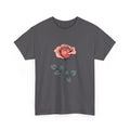Elegant Rose T-Shirt - Minimalist Floral Graphic Tee for Nature Lovers