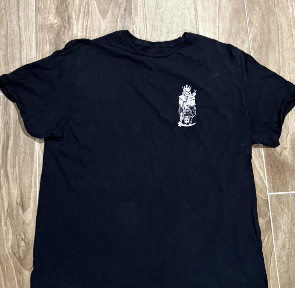 Thirty Single King of Spades Skull Graphic Black Men's Short Sleeve T-Shirt 2X