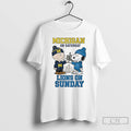 Premium The Peanuts Fist Bump Michigan On Saturday And Lions On Sunday T Shirts