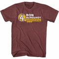Anchorman T-Shirt Ron Burgundy Heather Maroon Tee