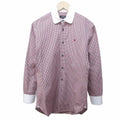 Burberry Black Label Cleric Shirt Check Logo Embroidery Long Sleeve 38 Approx