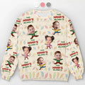 Custom Photo A Funny Sweatshirt Makes Family Gatherings More Fun - Family Personalized Custom Ugly Sweatshirt - Unisex Wool Jumper - Christmas Gift For Grandma