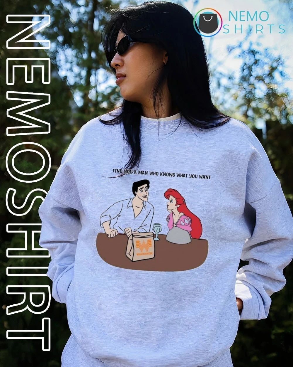Ariel and Prince Eric Find You a Man Who Knows What You Want Whataburger shirt
