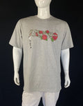 Champion NEW Gray with Red Roses Front Logo T Shirt, Men's Size XL