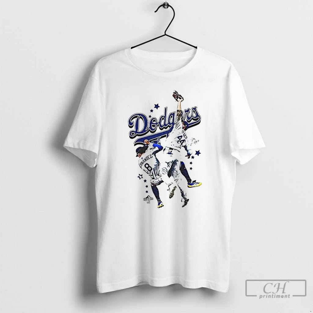 Premium Dodgers Andy Pages And Kike Hernandez Game 7 Saving Catch La Dodgers World Series