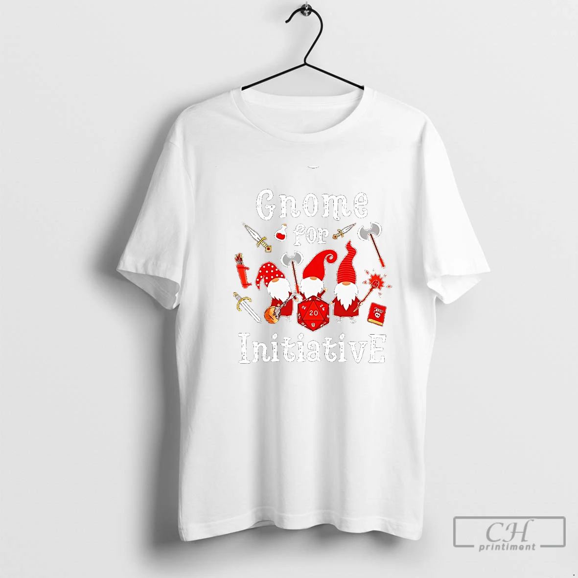 Classic Gnome For Initiative Dnd Christmas Gamer T Shirts