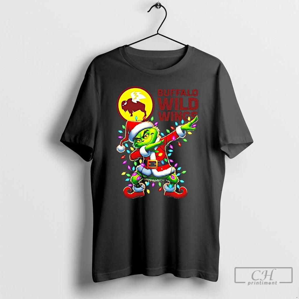 Classic Buffalo Wild Wings X Grinch Dabbing Christmas 2025 T Shirts