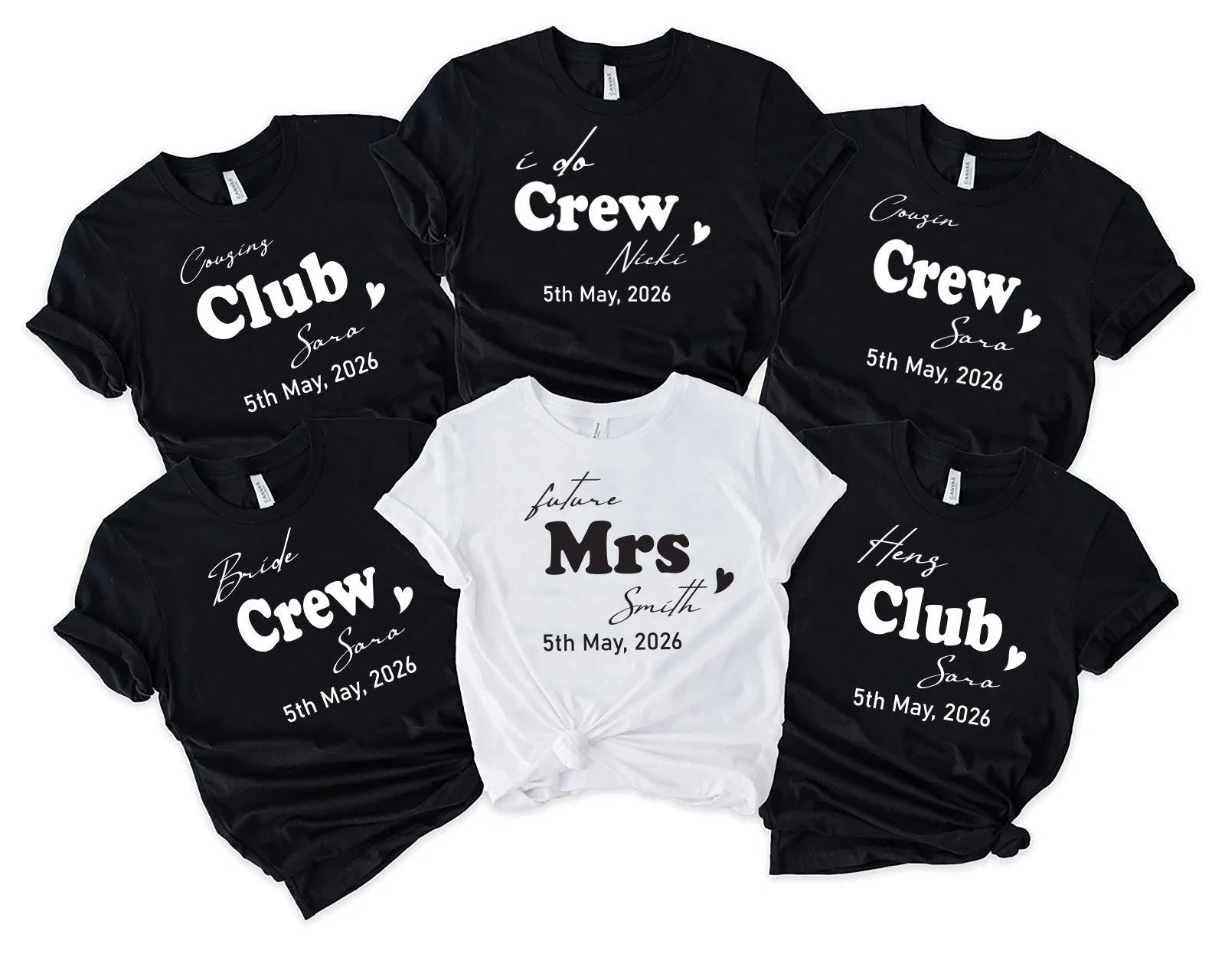 Hen Party T Shirts Hen Do Bride To Be Tribe Tops Personalised, Cousins Hen 2026