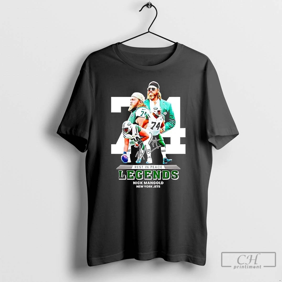 Classic Rest In Peace Legends Nick Mangold 74 T Shirts