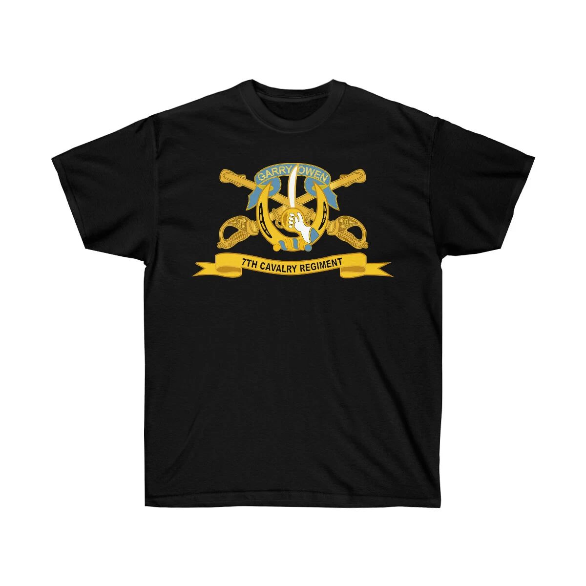 Classic - Unisex Ultra Cotton Tee - Army - 7th Cavalry Regiment w Br - Ribbon