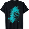 Teal And Black Grunge Graphic T-Shirt