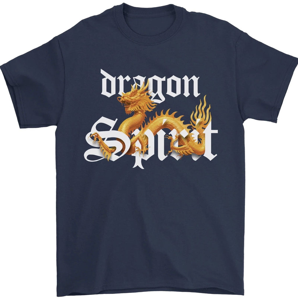 Dragon Spirit Fantasy Mens T-Shirt 100% Cotton